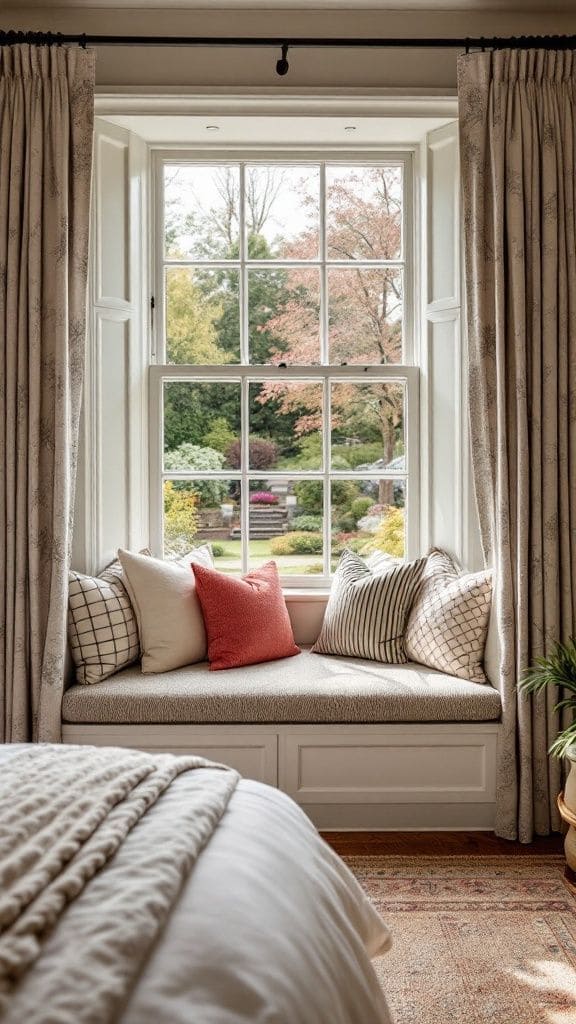 Elegant Bedroom Window Nook Design