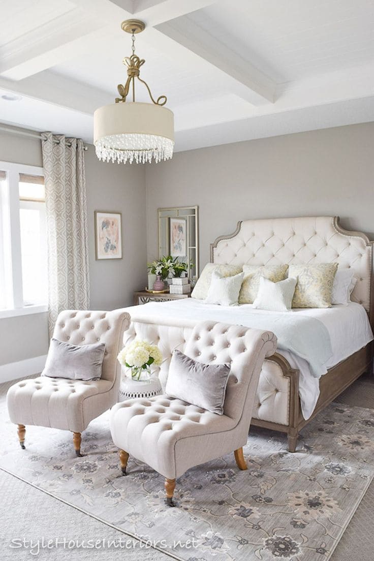 Elegant Bedroom with Cozy Seating Nook