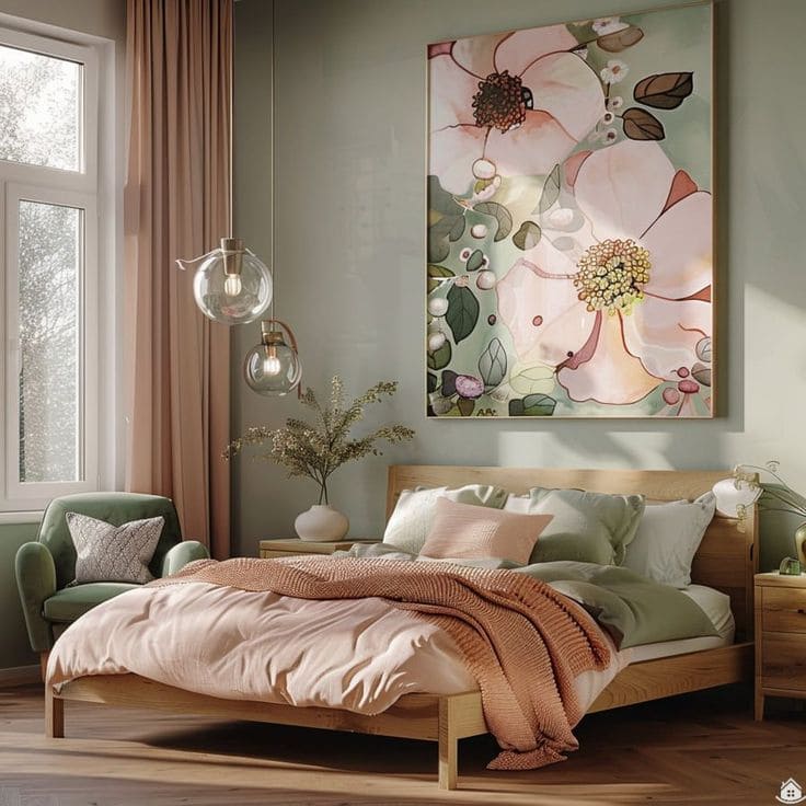 Elegant Floral Serenity Bedroom Escape