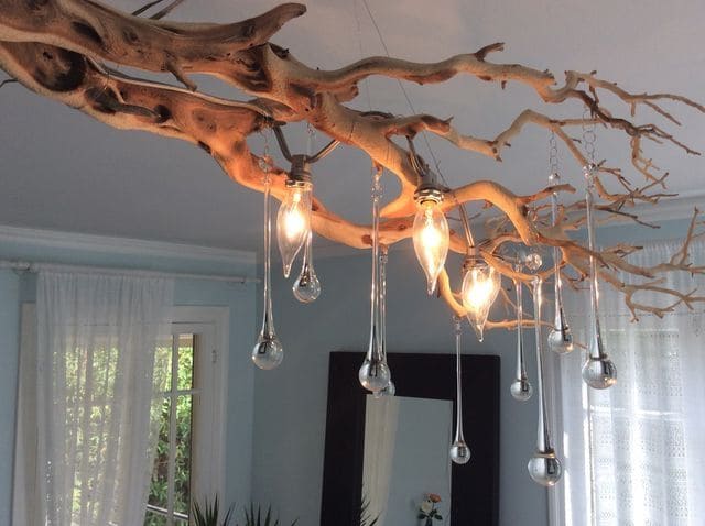 Elegant Hanging Branch Chandelier Design