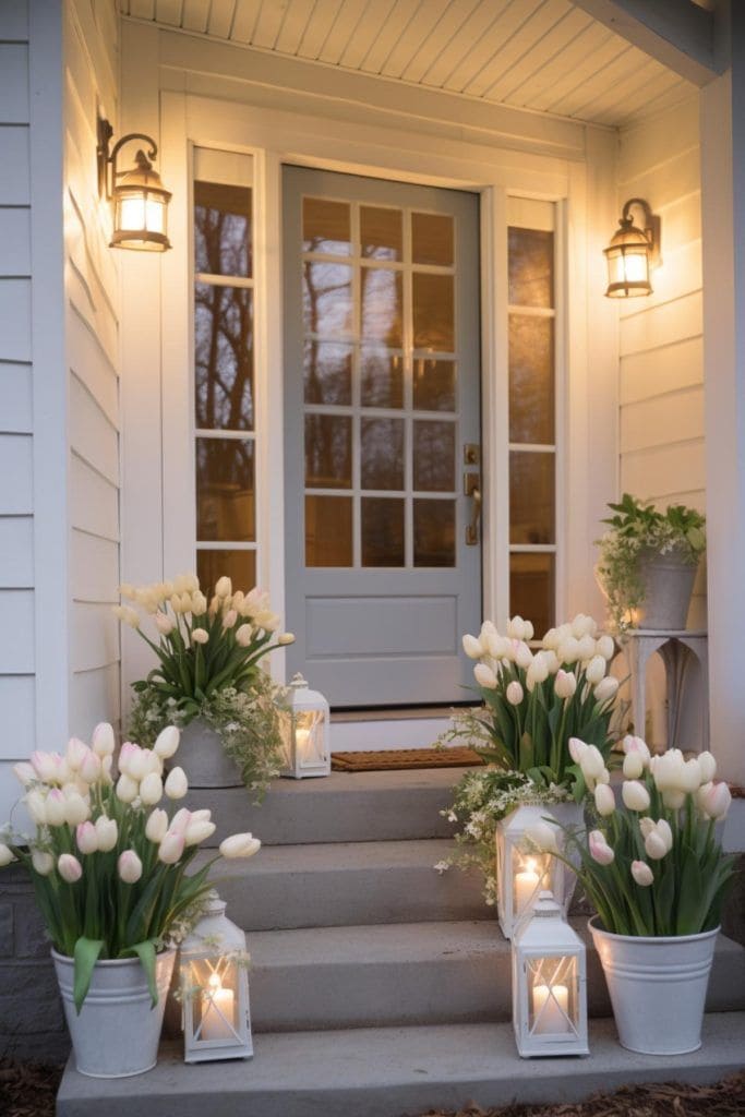 Elegant Lantern-Lit Spring Porch Delight