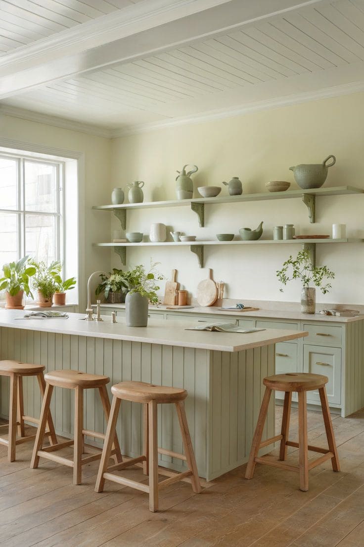 Elegant Sage Green Kitchen Serenity