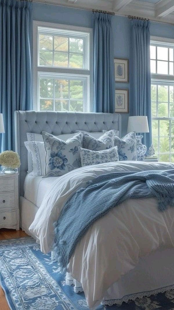 Elegant Serenity with Classic Blue Charm