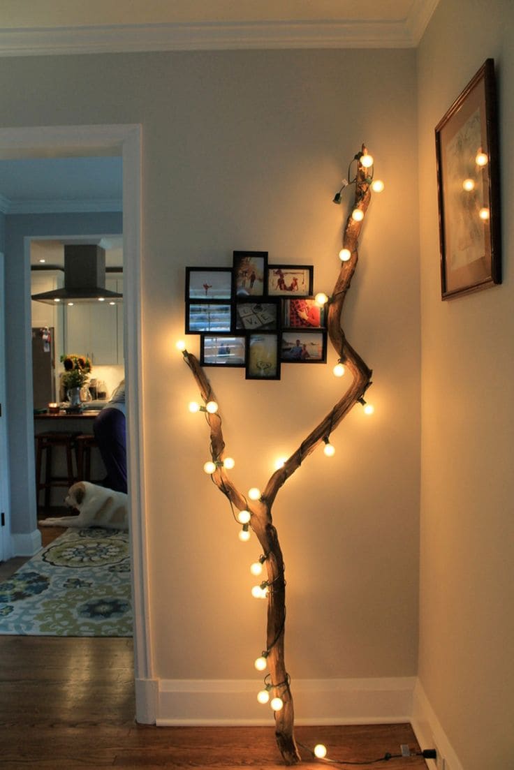 Enchanting Branch Fairy Light Wall Accent