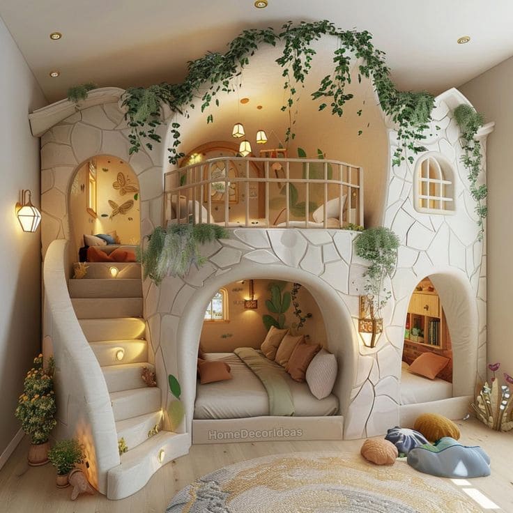 Enchanting Fairytale-Inspired Bunk Bed Castle