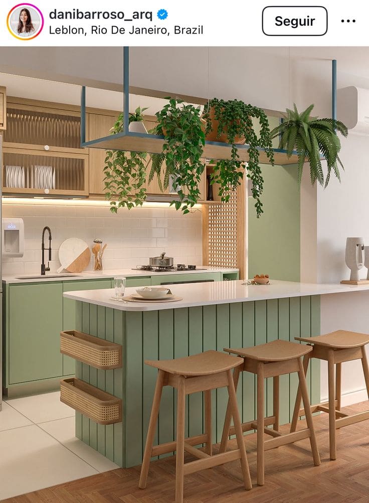 Lush Sage Green Kitchen Oasis