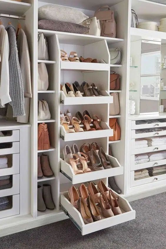 Luxury Pull-Out Shelves for Shoe Storage