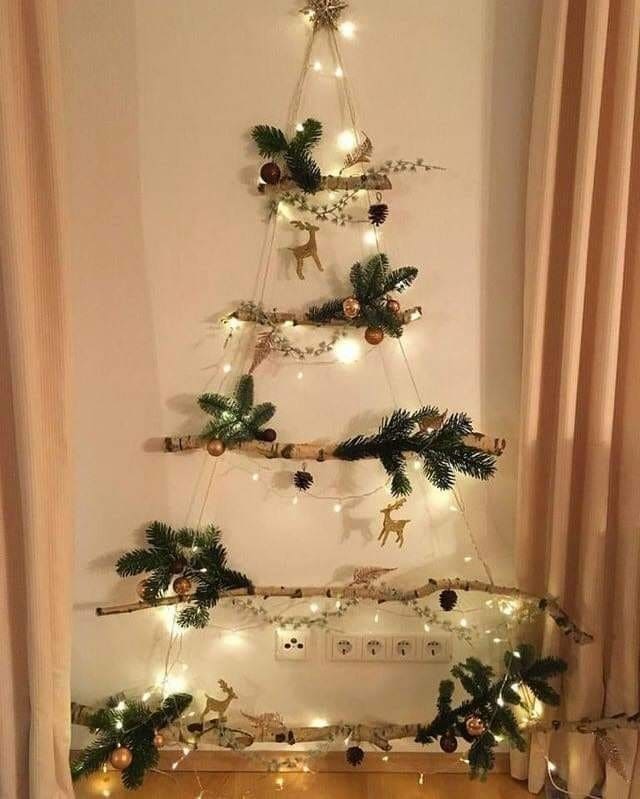 Minimalist Hanging Branch Christmas Tree