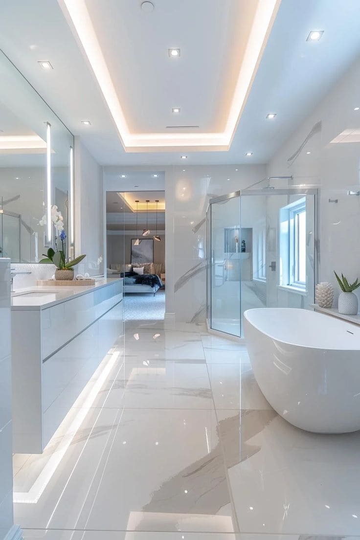 Modern Serenity with Sleek White Elegance