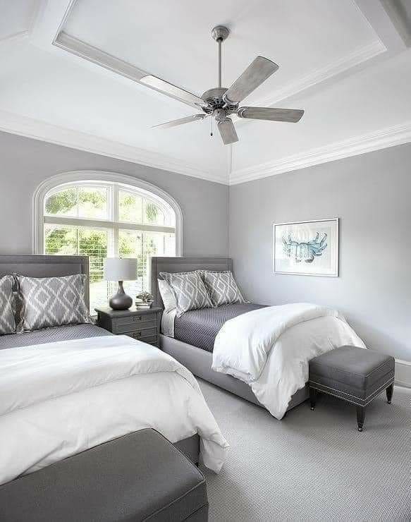 Modern Twin Bedroom with Cozy Charm