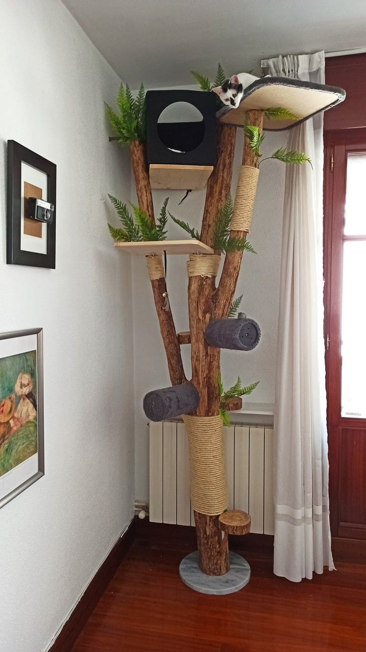 Nature-Inspired Cat Tree with Rustic Charm