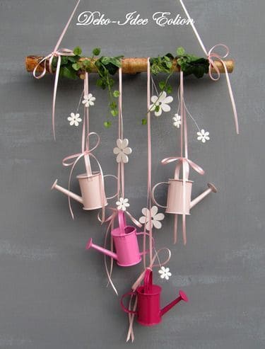 Playful Watering Can Spring Wall Art