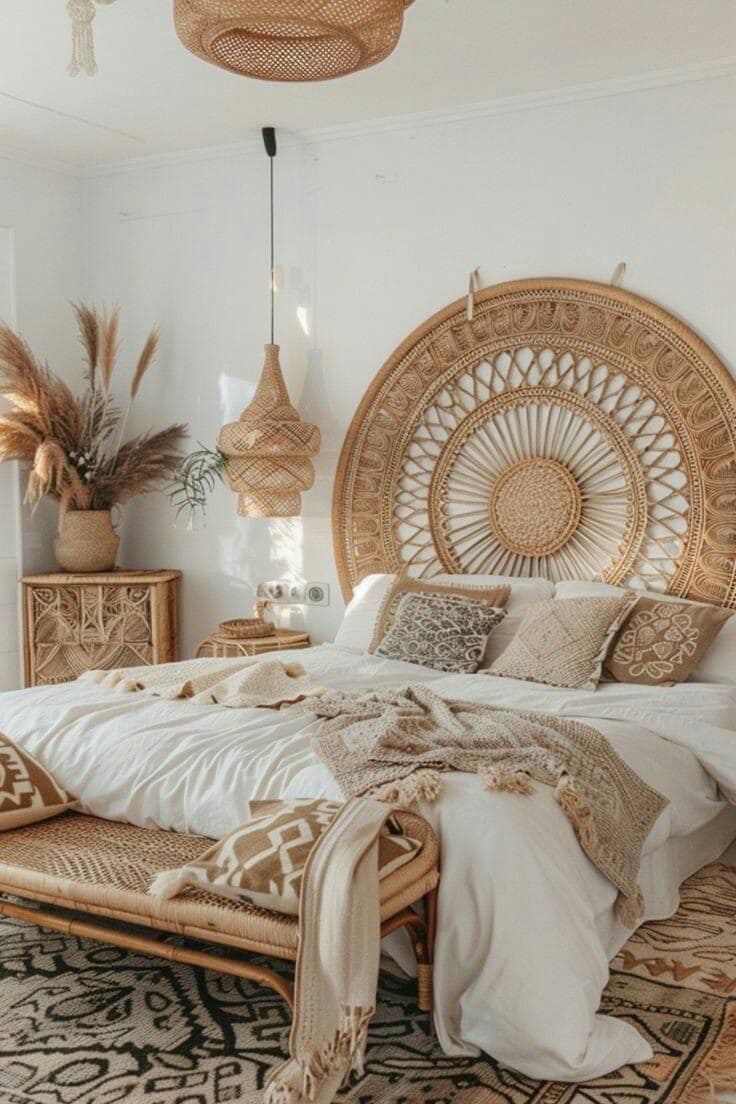 Radiant Rattan Bohemian Bedroom Haven