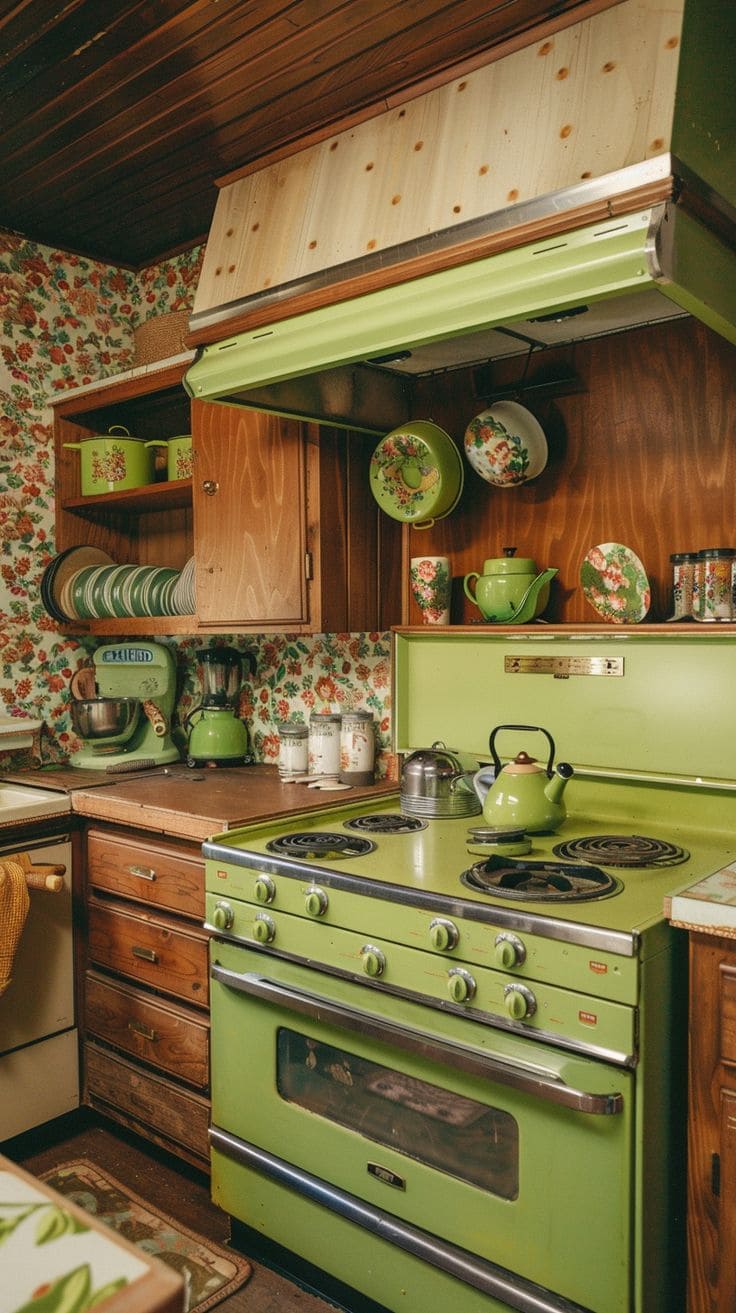 Retro Green Kitchen Bliss