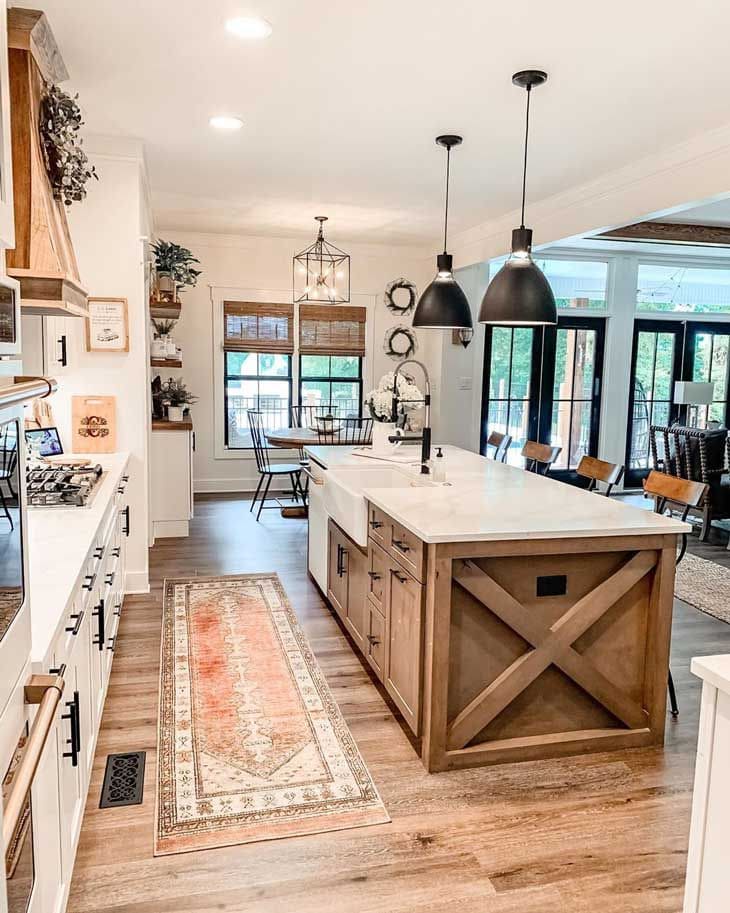 Rustic Elegance White Kitchen with Warm Accents