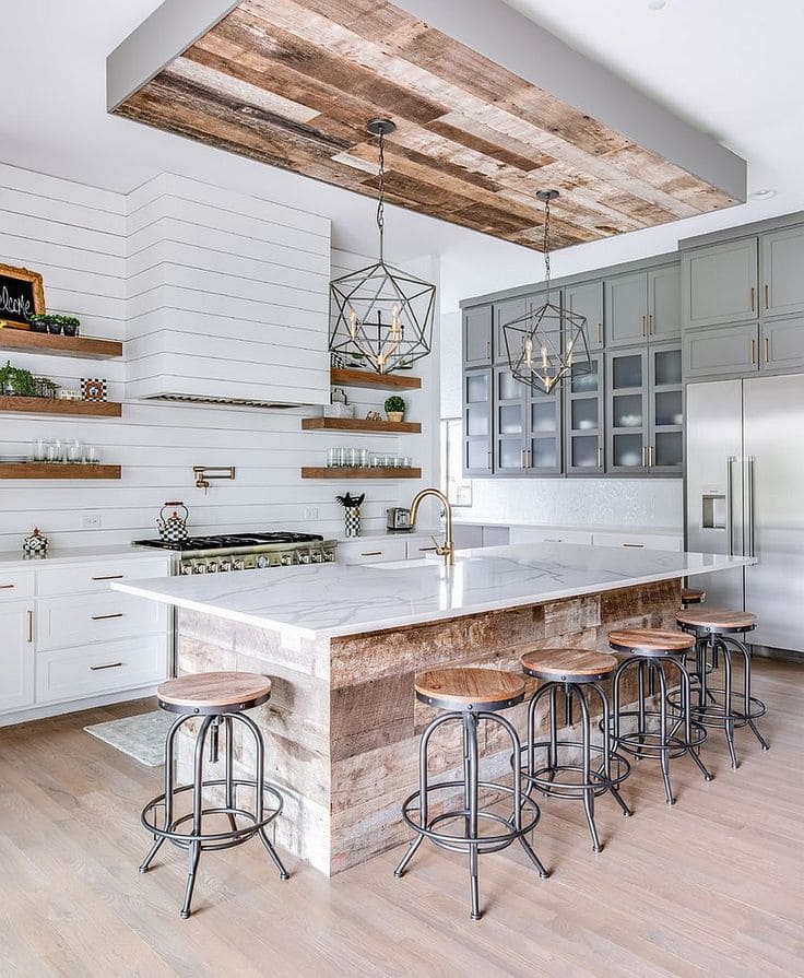 Rustic Elegance in White Kitchen Design