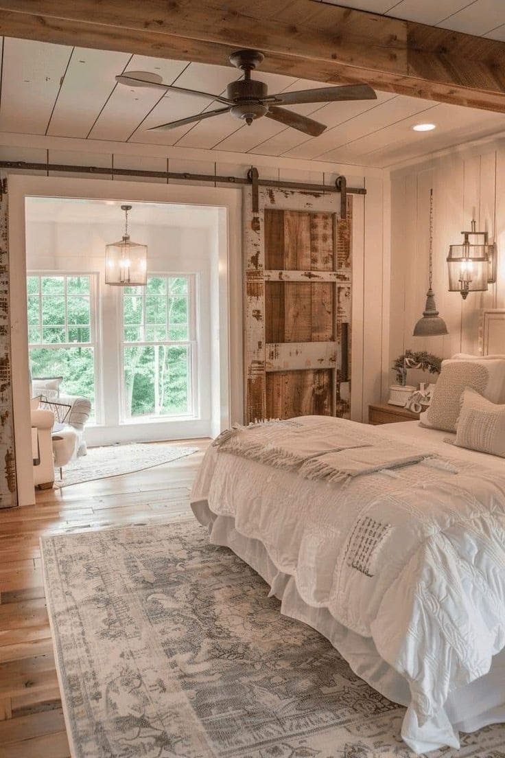 Rustic Farmhouse Bedroom with Charming Accents