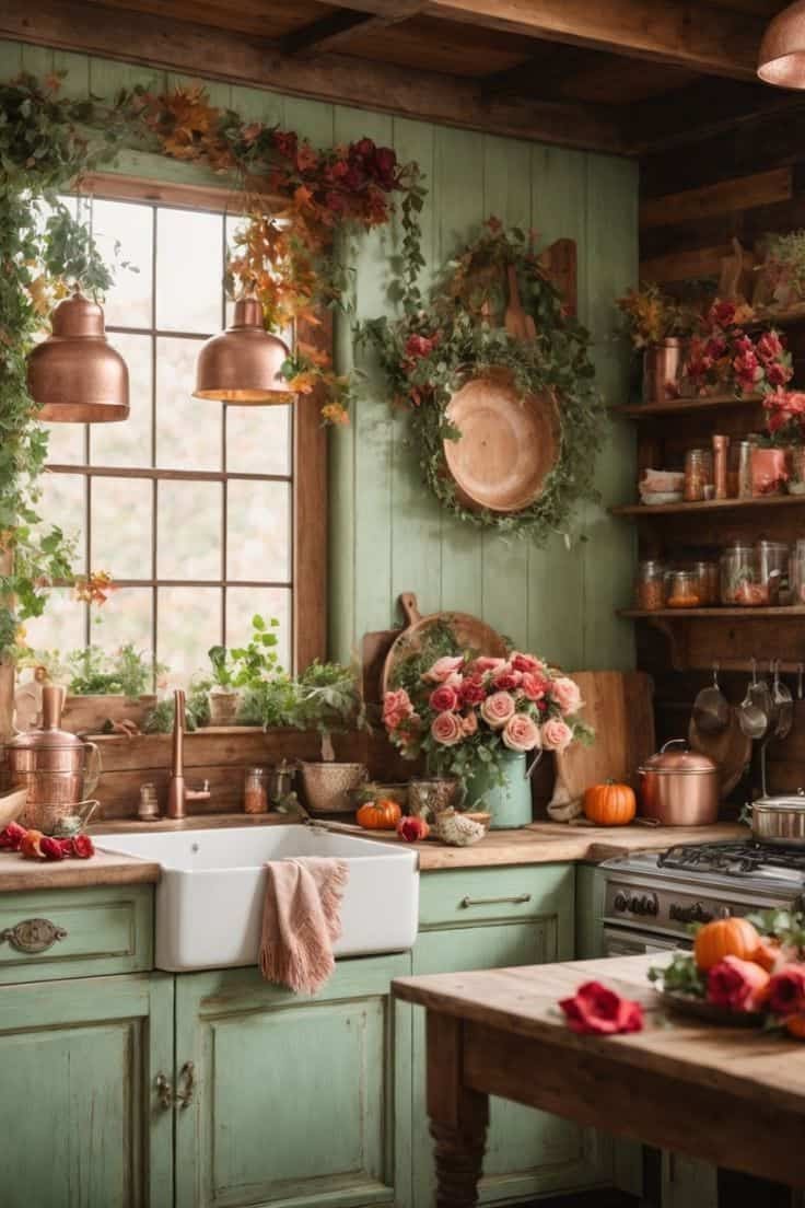 Rustic Floral Kitchen Charm