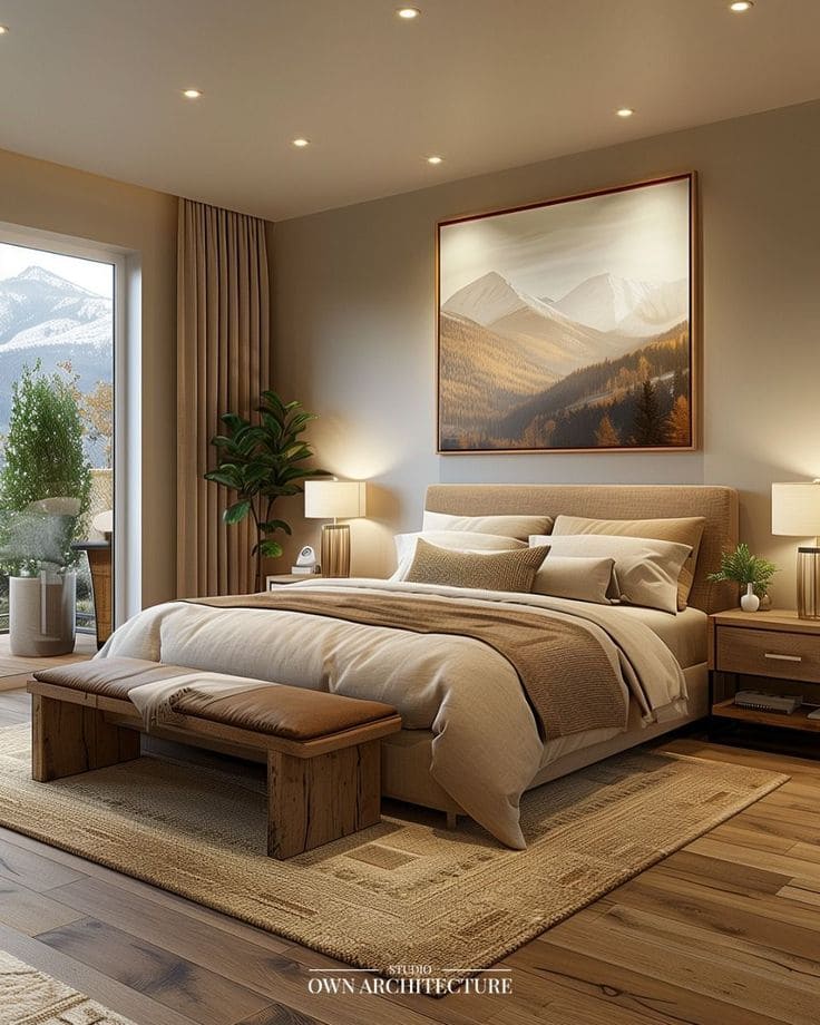 Rustic Mountain View Bedroom Bliss