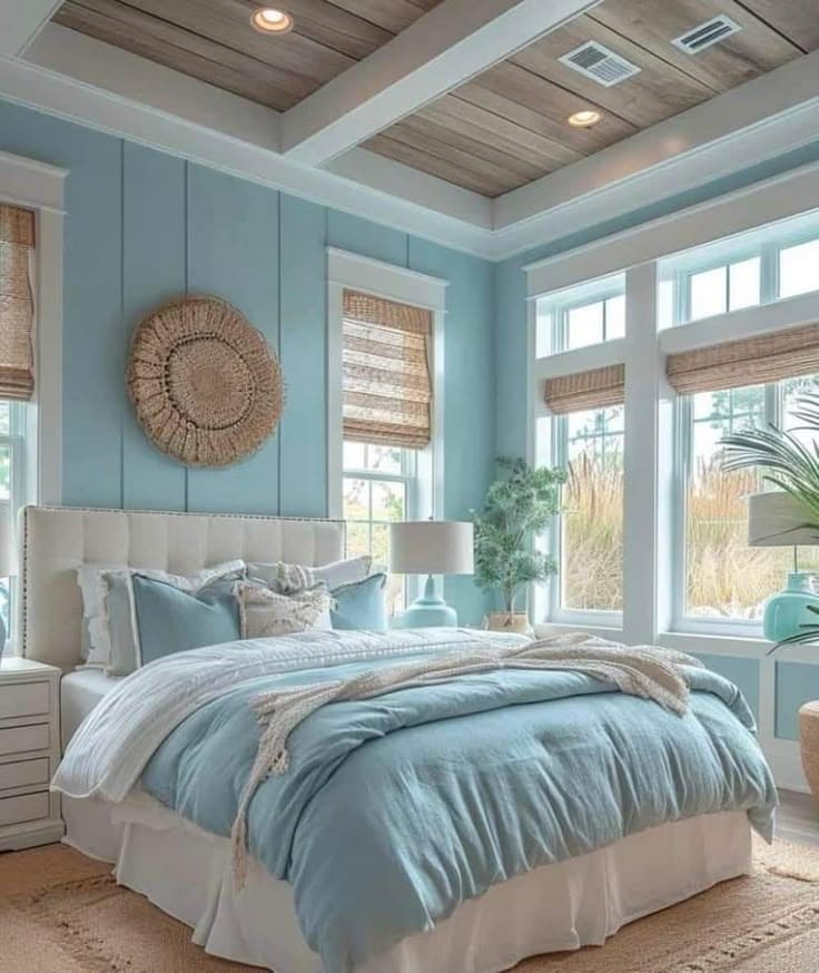 Serene Coastal Blue Bedroom Escape