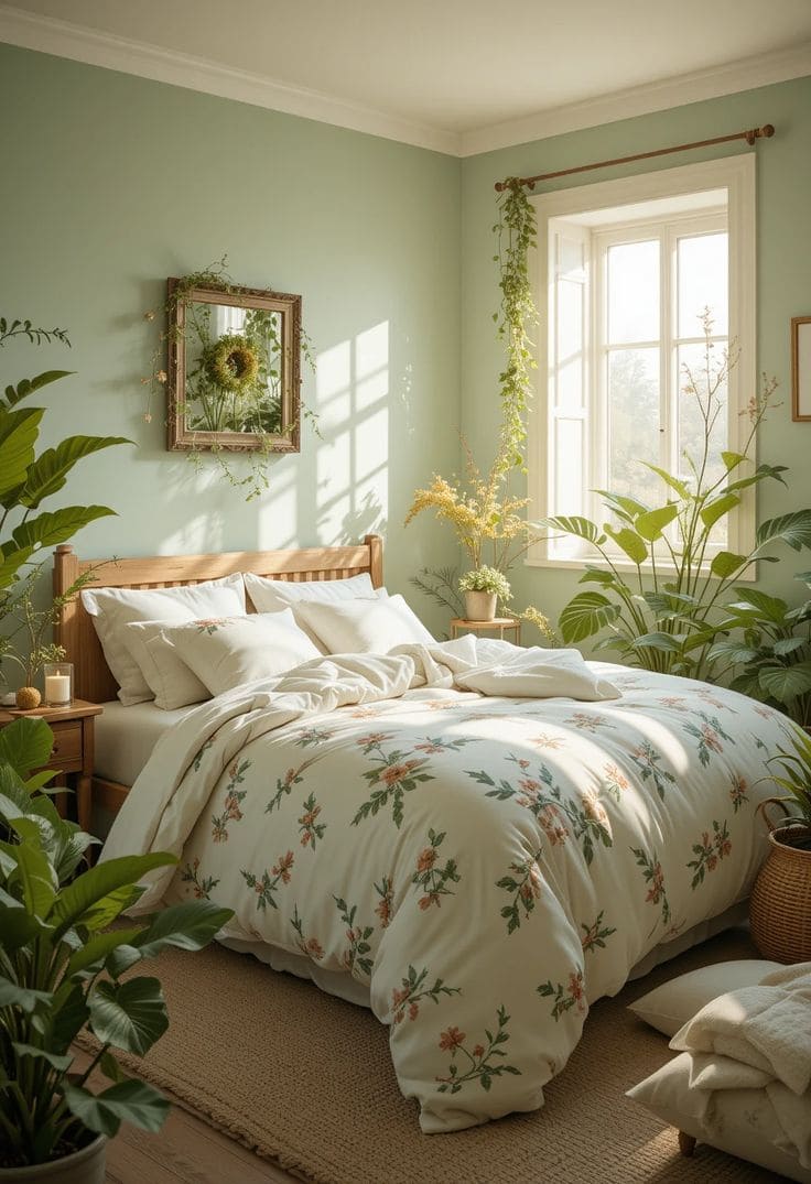 Serene Garden-Inspired Bedroom Retreat