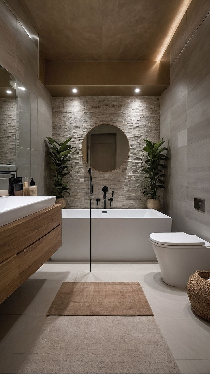 Sophisticated Modern Zen Bathroom Retreat