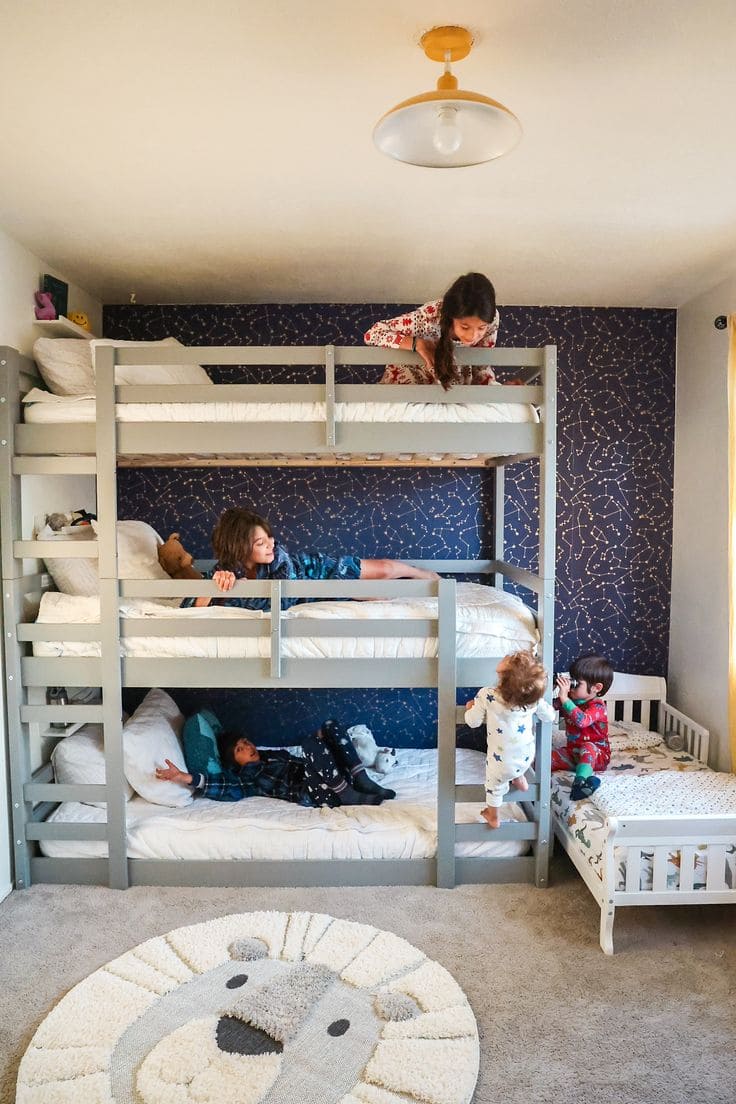 Space-Saving Triple Fun Bunk Beds