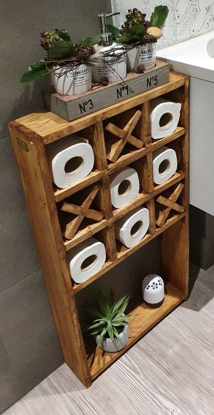 Tic-Tac-Toe Bathroom Storage