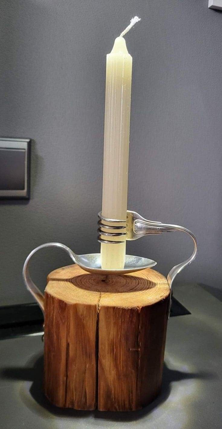 Tree Stump Candle Holder