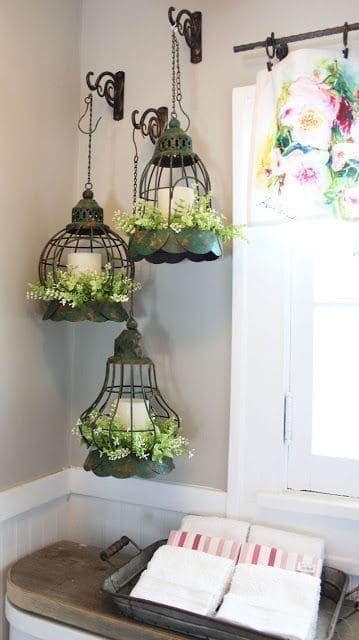 Vintage Hanging Lanterns with Spring Elegance