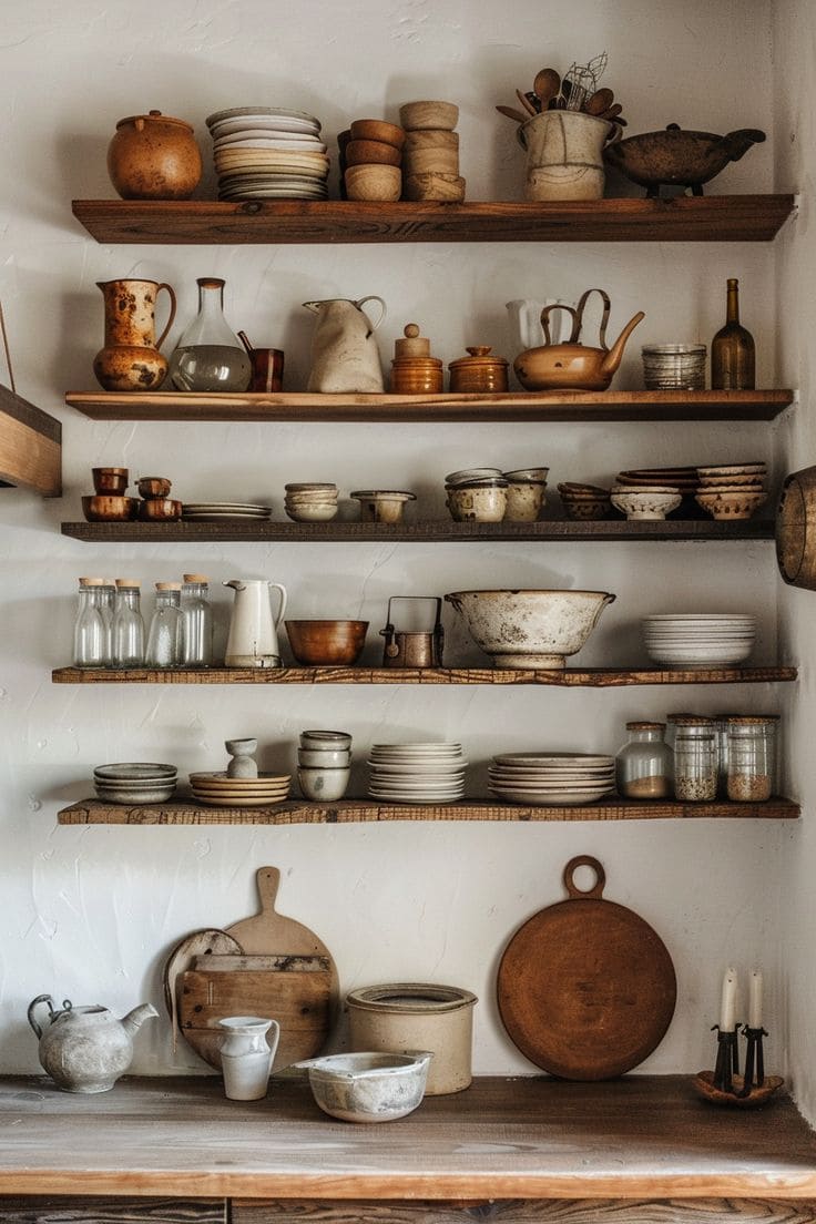 Vintage Open Shelving Charm