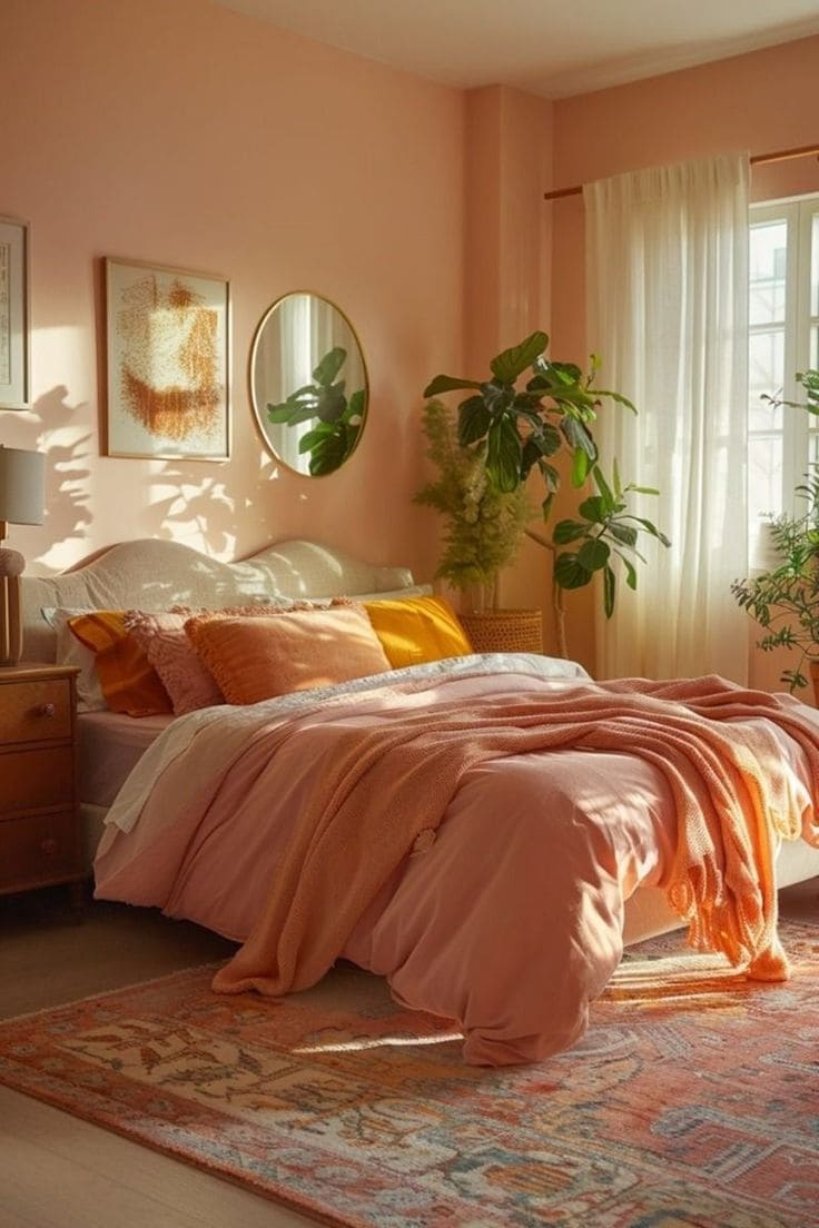 Warm Sunset Glow Bedroom Inspiration