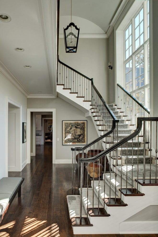 Black and White Stair Elegance