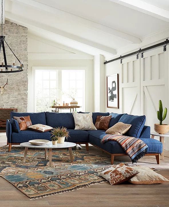 Blue Couch Living Room Charm