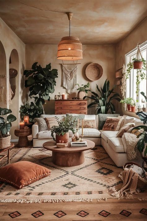 Bohemian Bliss Brown Living Room Escape