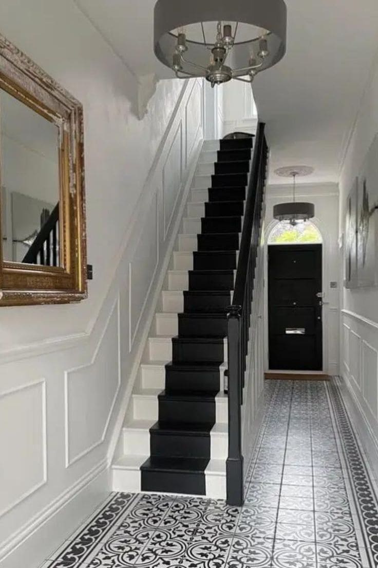 Bold Black and White Stairs