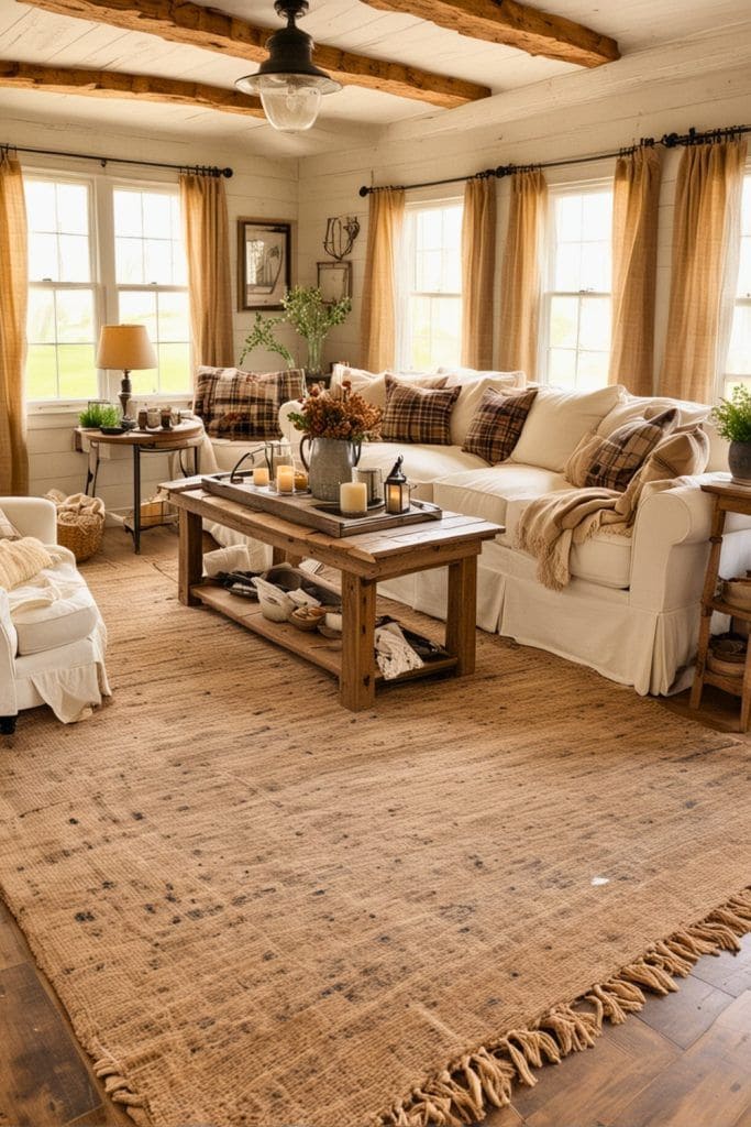 Brown and Cream Living Room Elegance