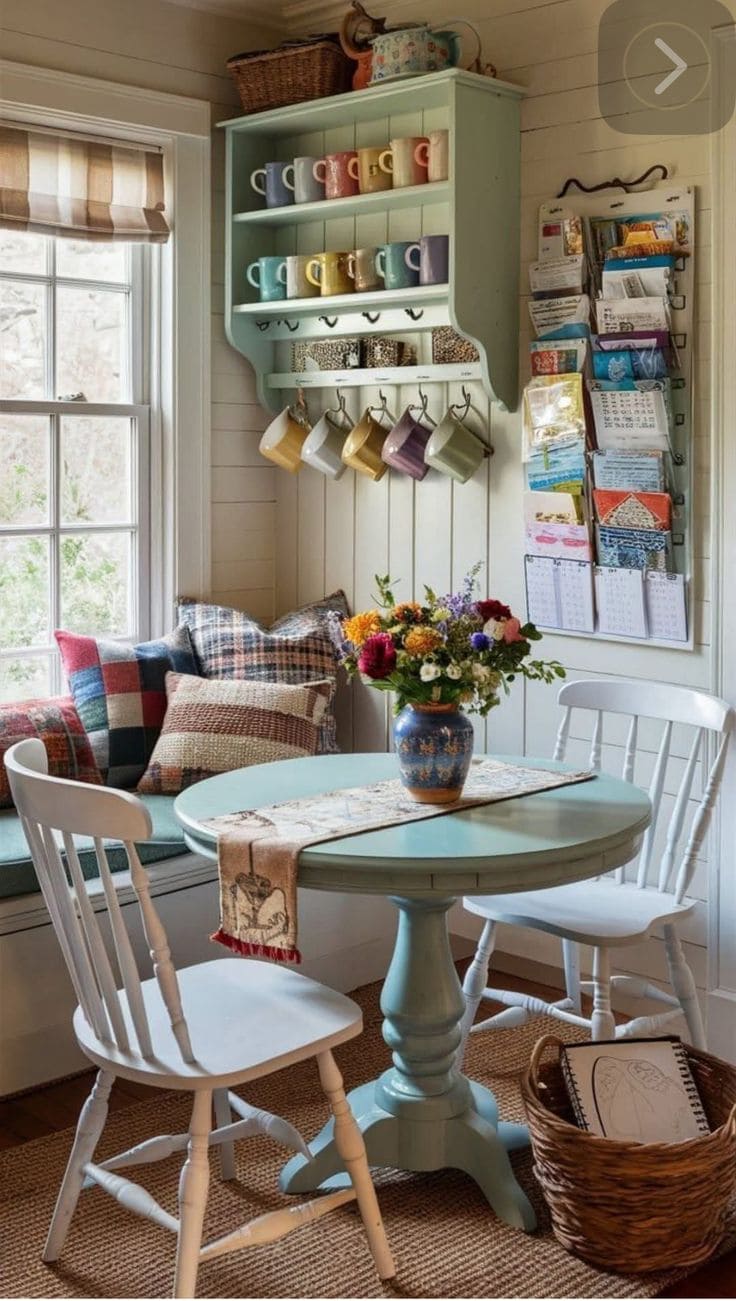 Charming Cottage-Style Space-Saving Dining Nook