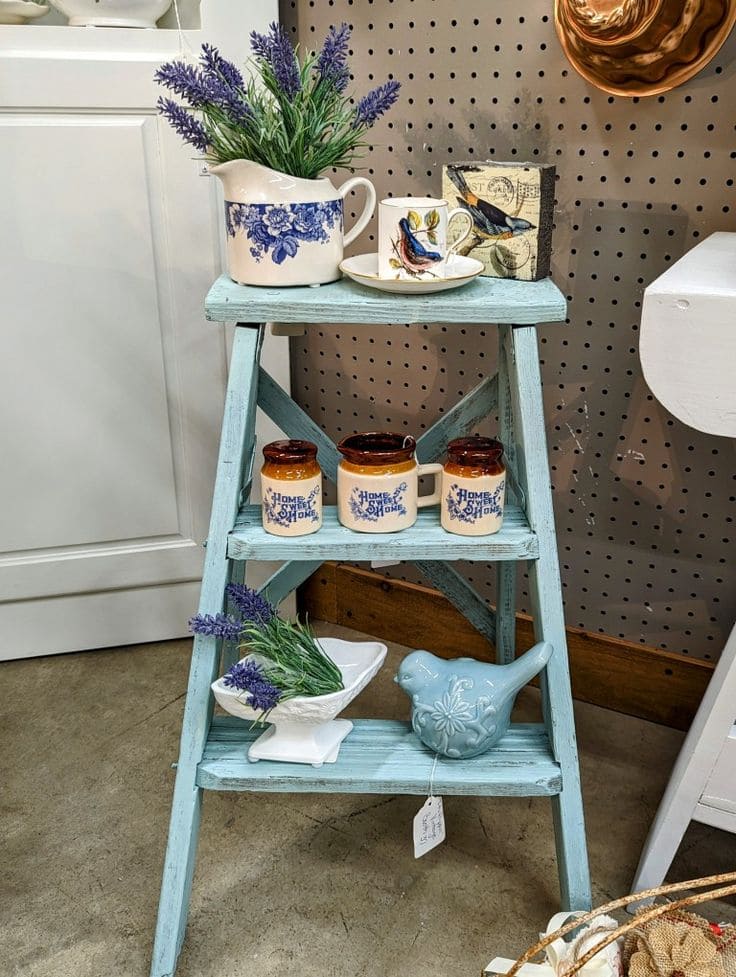 Charming Vintage Ladder Shelf