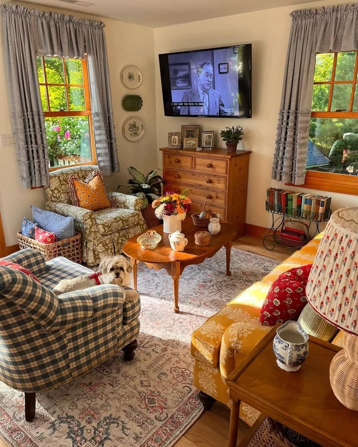 Cheerful Vintage Country Chic Retreat