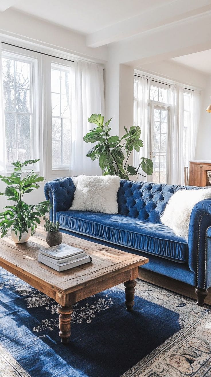 Classic Blue Couch Haven