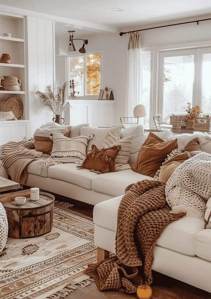 Cozy Autumn-Inspired Brown and Cream Retreat