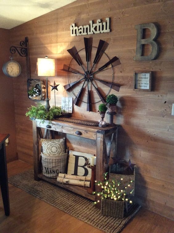 Cozy Farmhouse-Inspired Wall Display