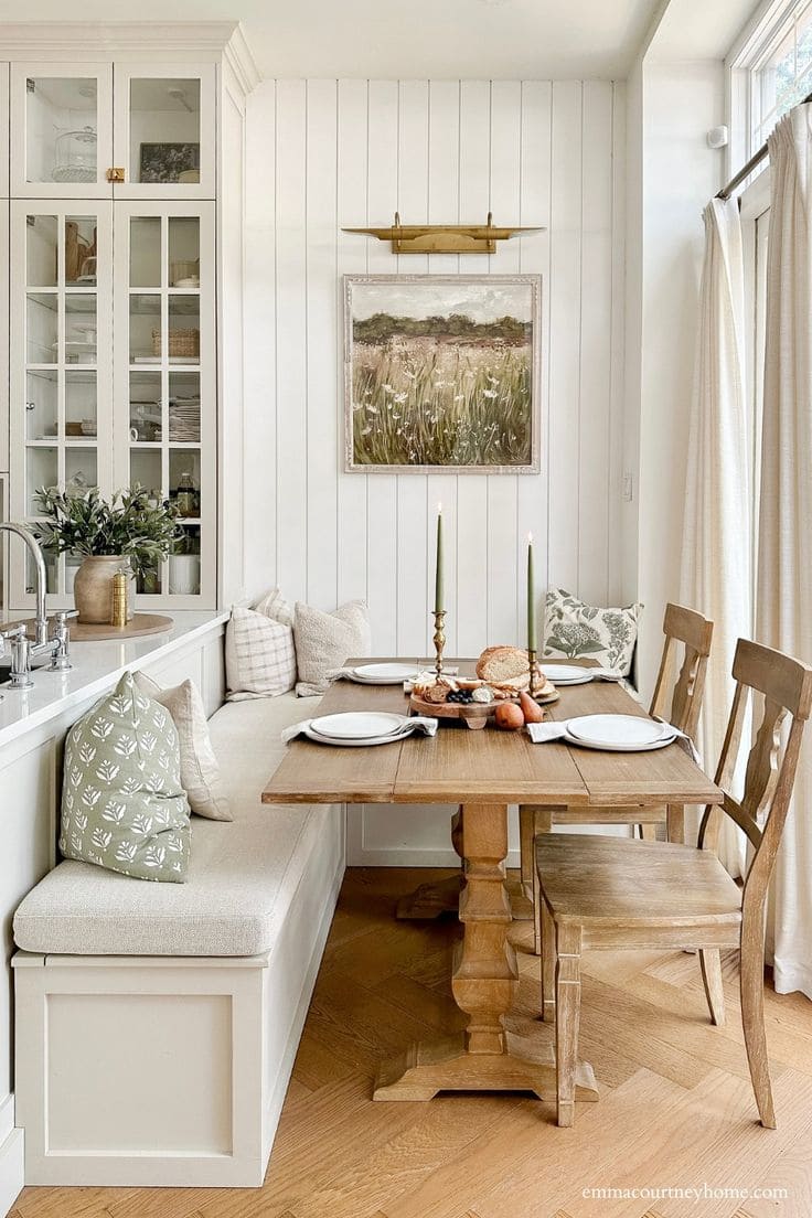 Cozy and Charming Built-In Dining Nook