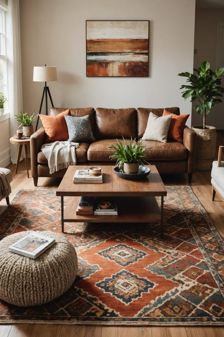 Earthy Cozy Brown Living Room Vibes