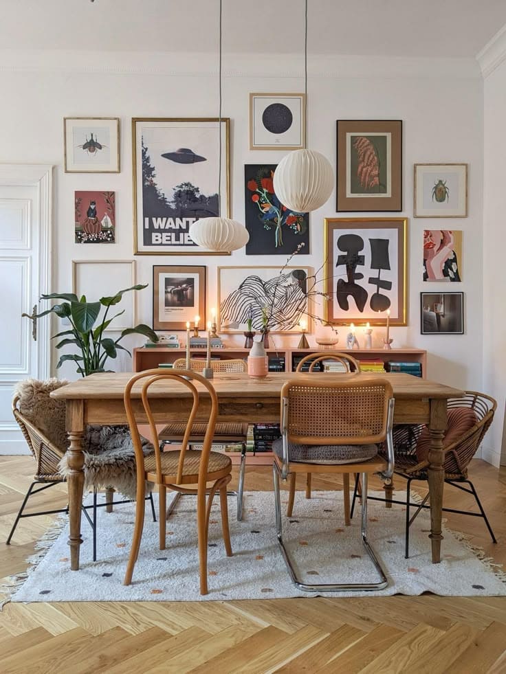 Eclectic and Space-Saving Dining Charm