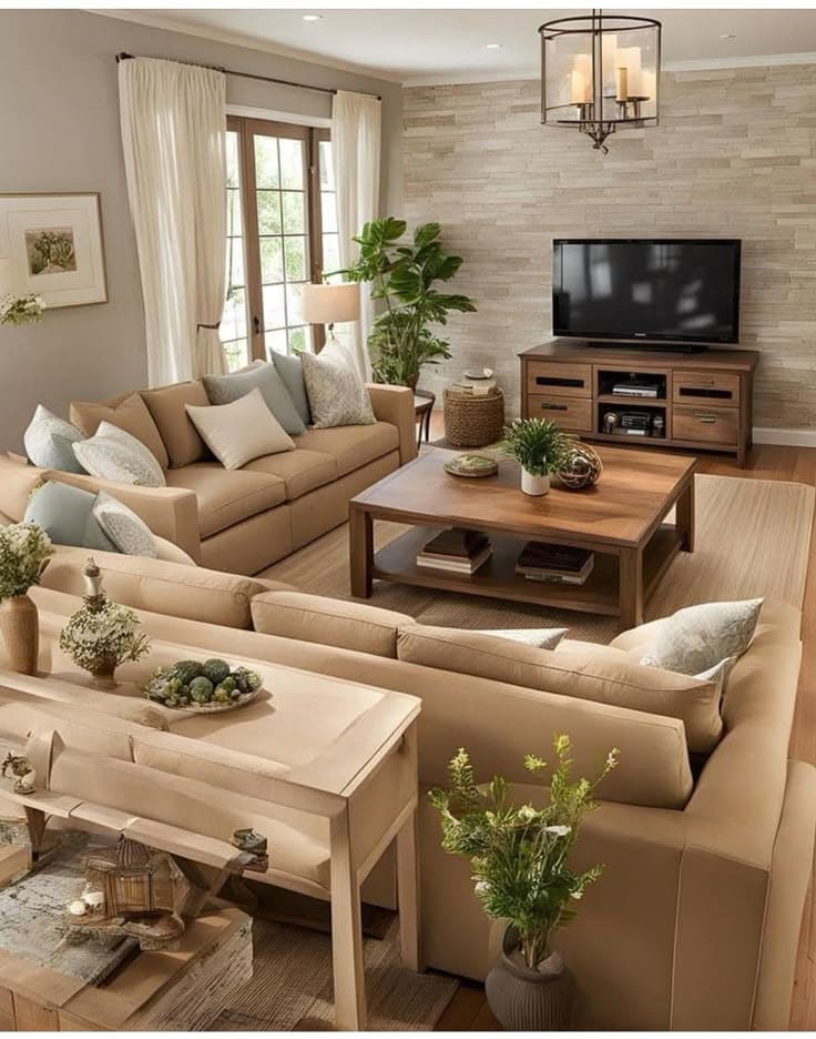 Elegant and Inviting TV Lounge Setup