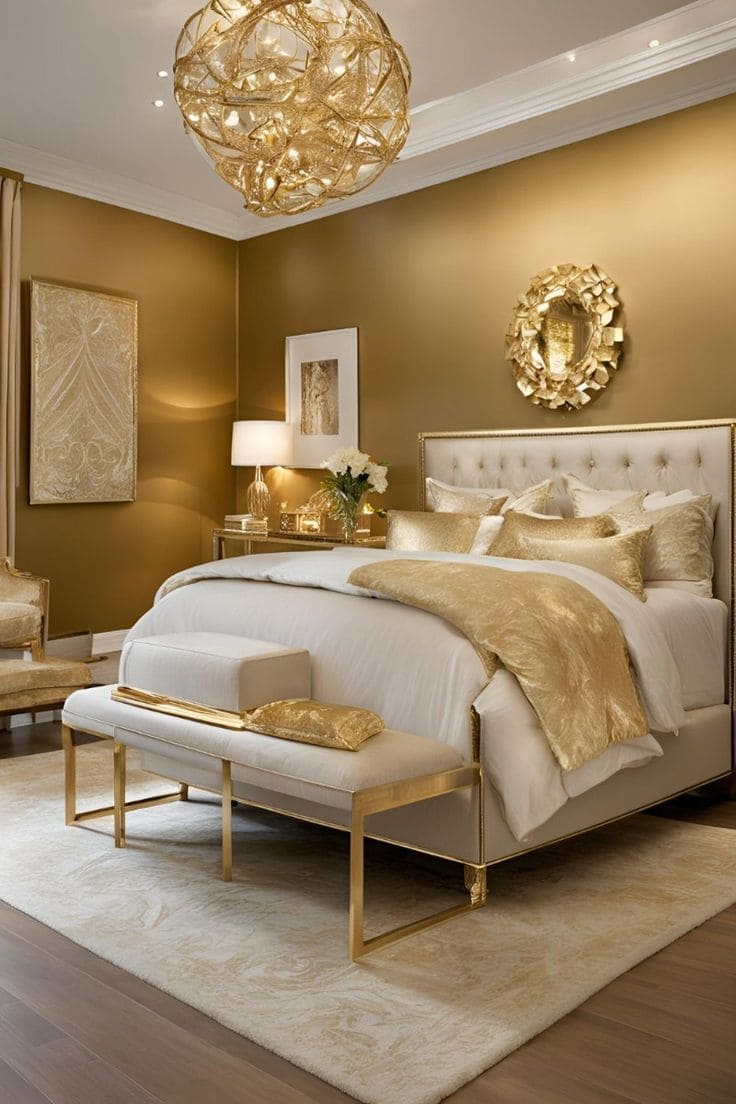 Gold-Infused Glamour with a Modern Touch