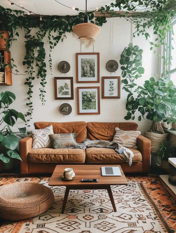 Lush Greenery and Earthy Tones Haven