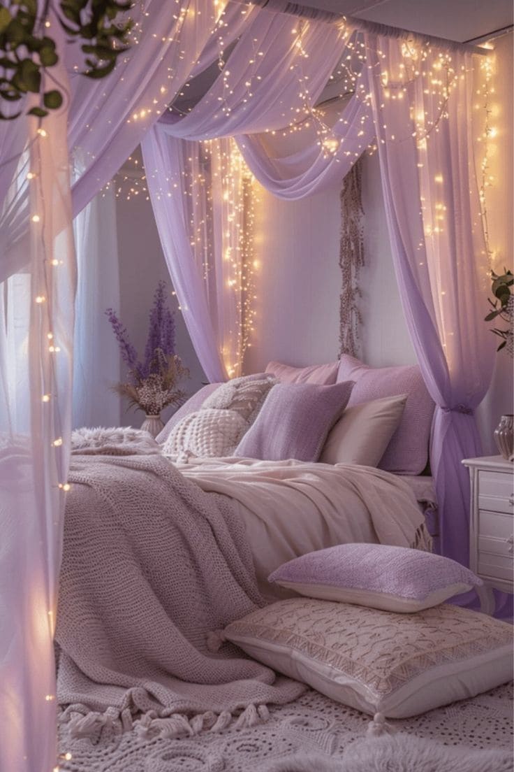 Magical and Cozy Ethereal Lavender Canopy